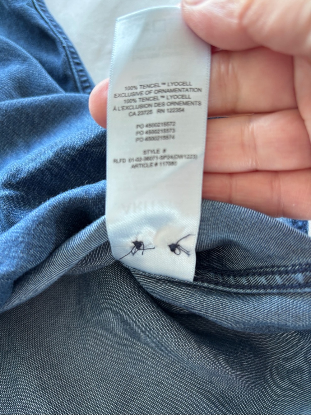 Babaton (Aritzia) Chambray Button Down Shirt - Size XL - Picture 7 of 7